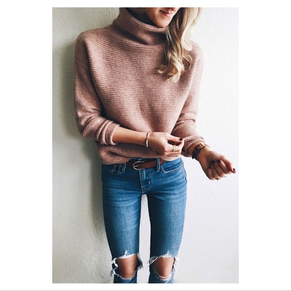 Madewell cocoon mock neck sweater